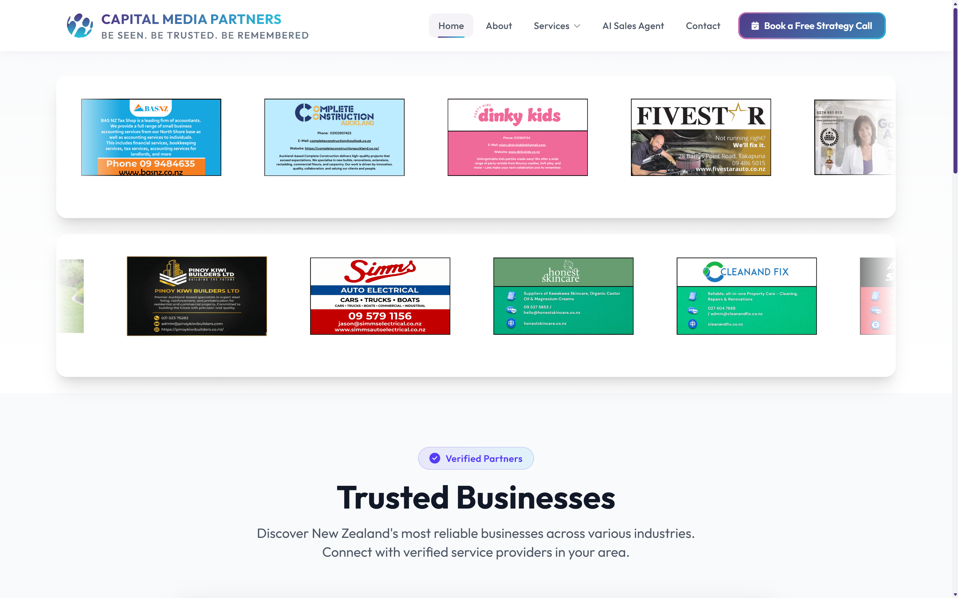 Capital Media Partners website screenshot